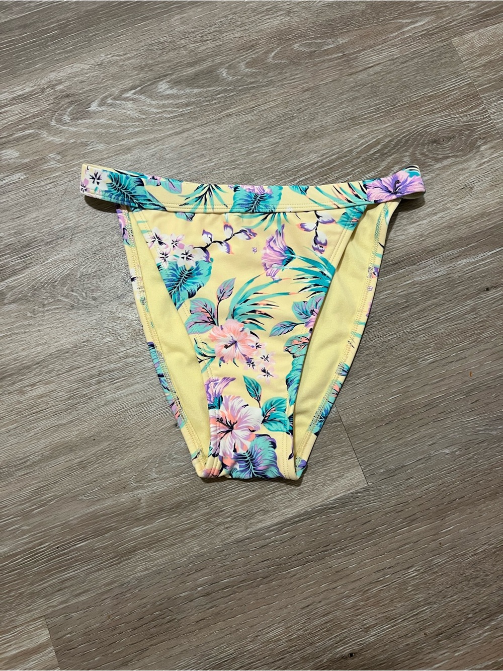 Xhilaration Yellow Floral Bikini Bottoms